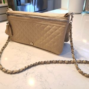 Women clutch purse in beige